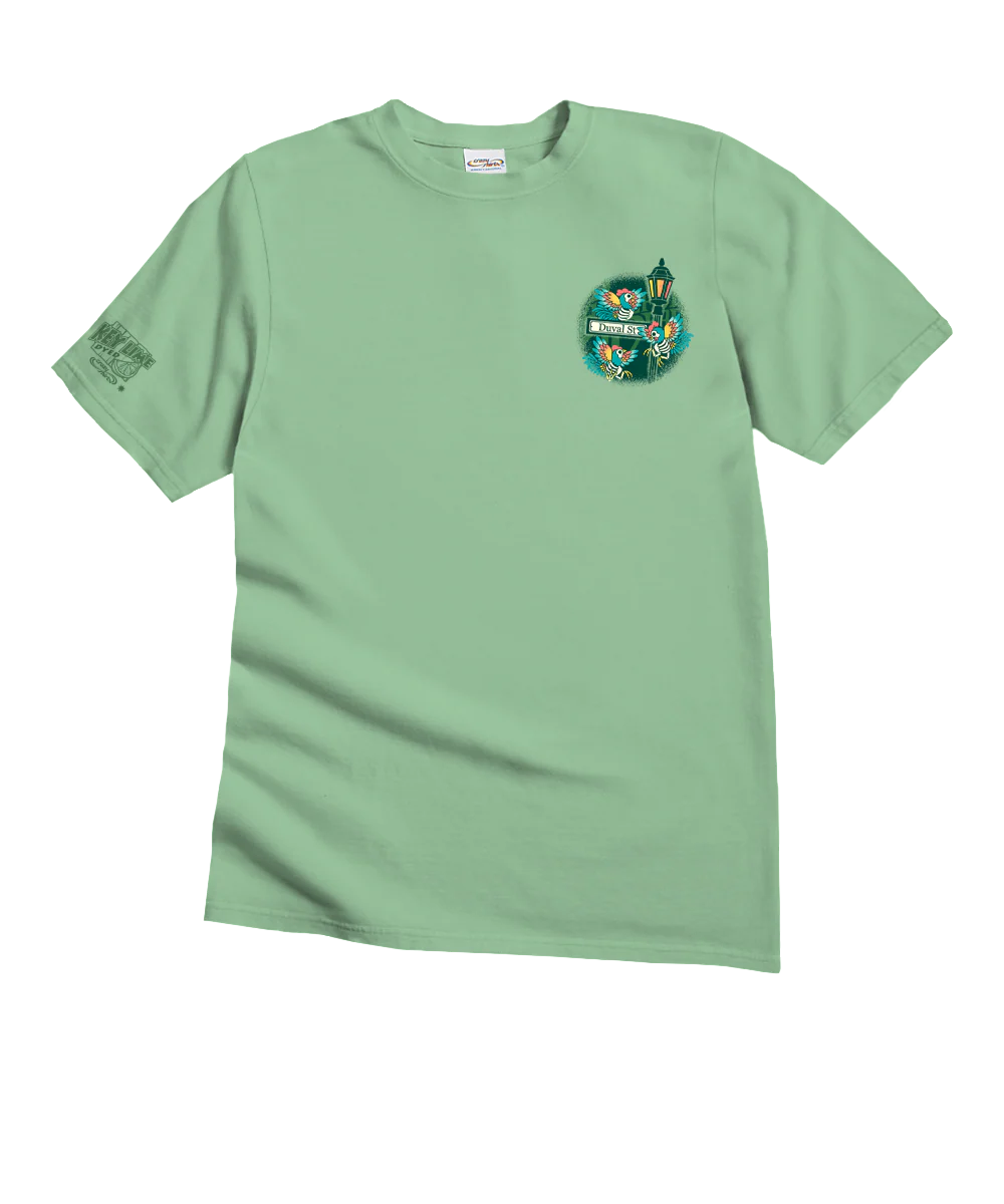 Grateful Dead Duval Street - Key Lime Dyed Short Sleeve Crewneck T-Shirt - Image 4