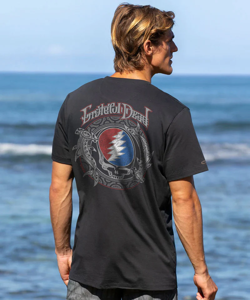 Grateful Dead Hammerheads - Jet Black Short Sleeve Pima T-Shirt - Image 2
