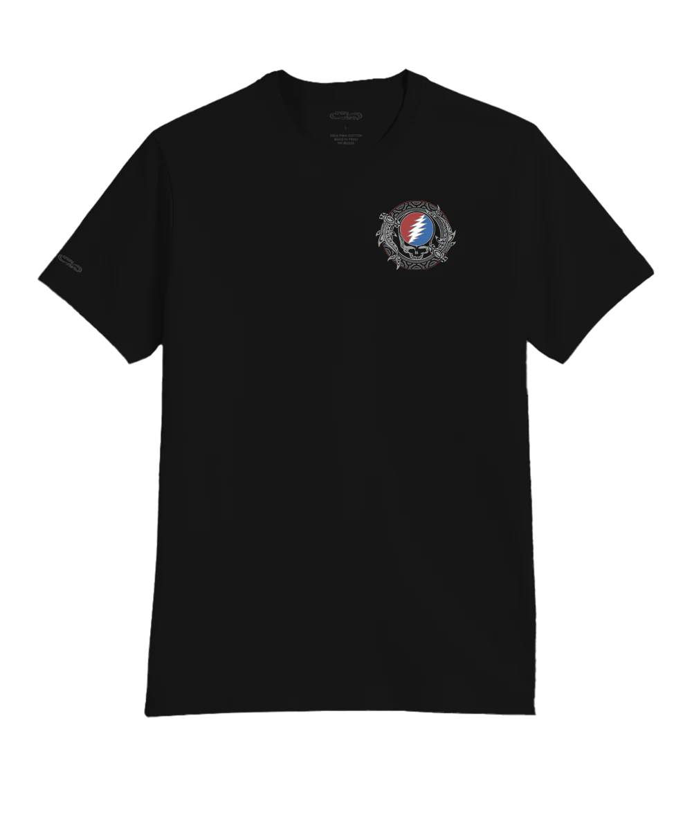 Grateful Dead Hammerheads - Jet Black Short Sleeve Pima T-Shirt - Image 4