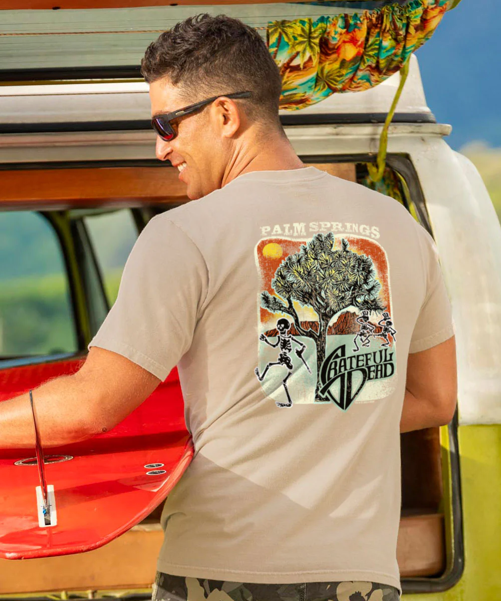 Grateful Dead Joshua Tree - Kona Coffee Dyed Short Sleeve Crewneck T-Shirt - Image 2