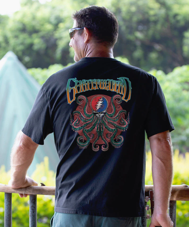 Grateful Dead Kraken - Black Short Sleeve Crewneck T-Shirt - Image 2