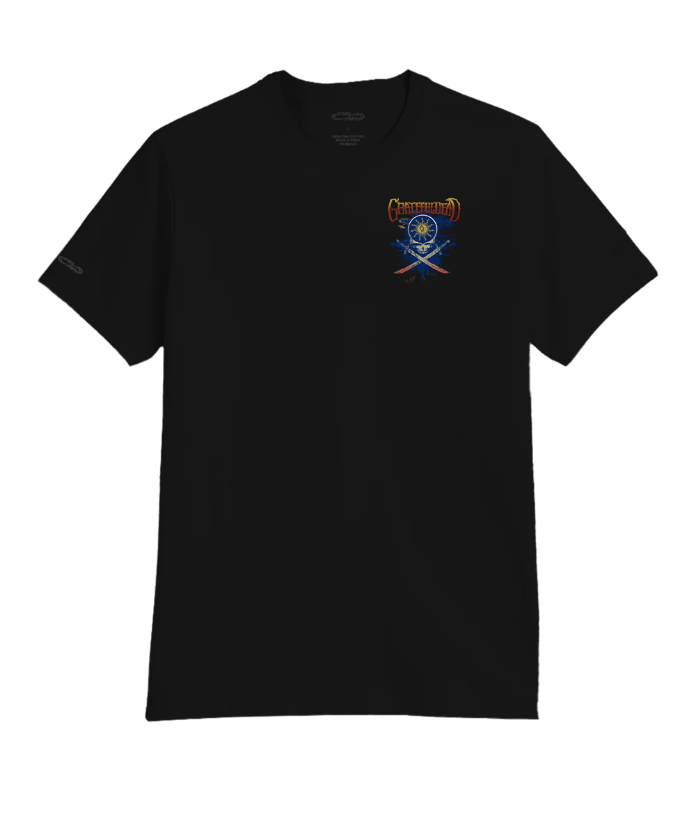 Grateful Dead Pirate - Jet Black Short Sleeve Pima T-Shirt - Image 4
