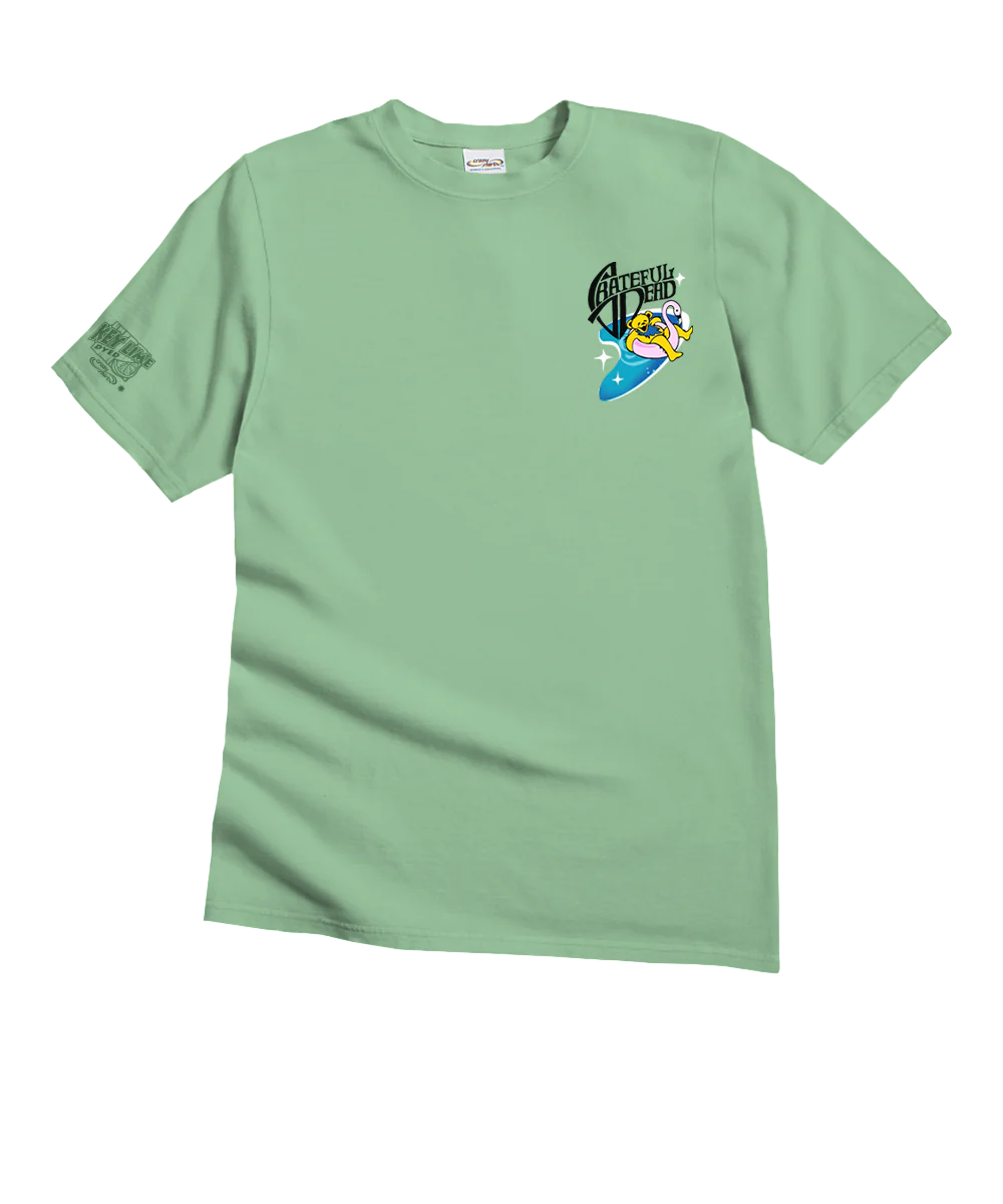 Grateful Dead Pool Party - Key Lime Dyed Short Sleeve Crewneck T-Shirt - Image 4