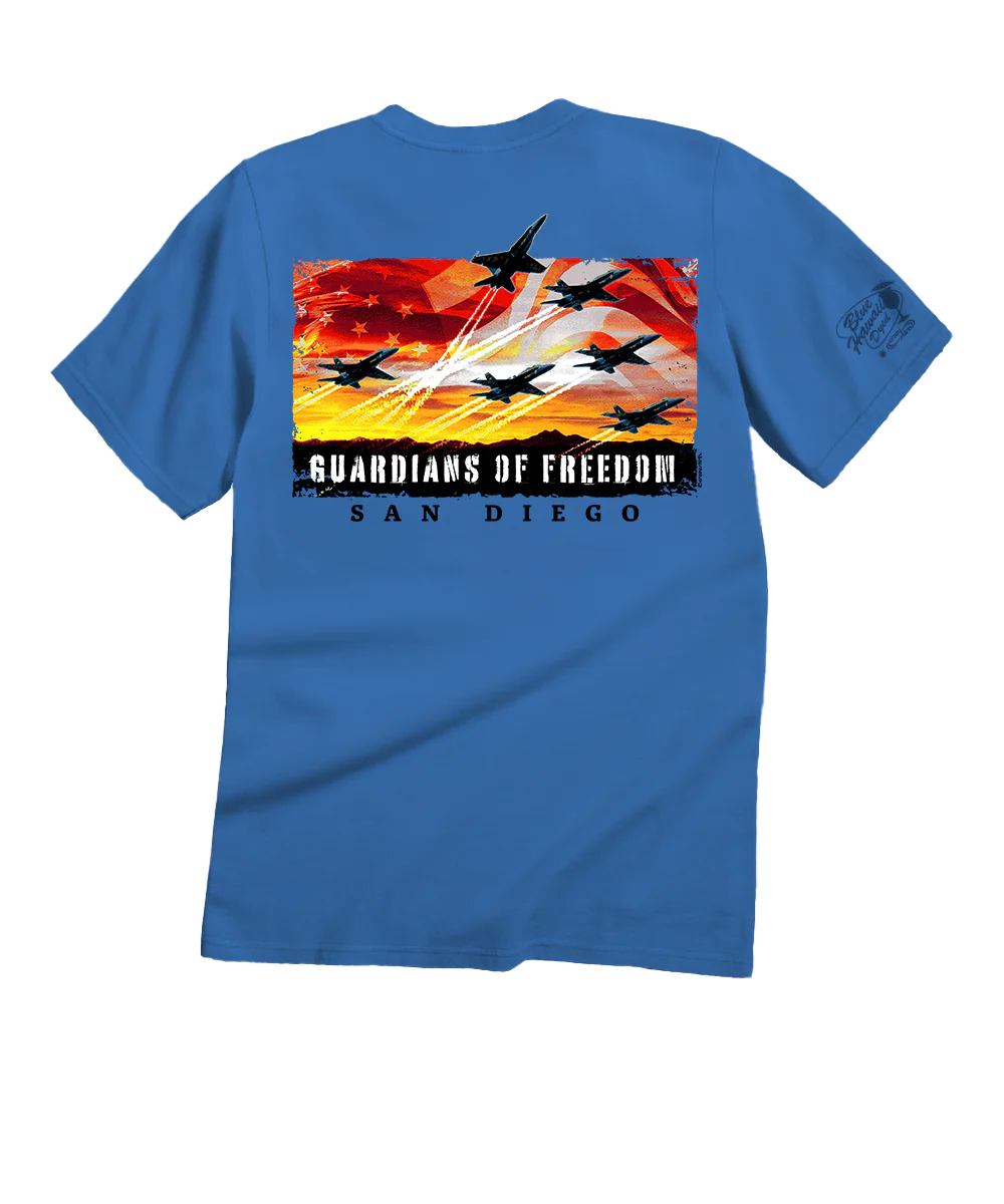 Guardians Of Freedom - Blue Hawaii Dyed Short Sleeve Crewneck T-Shirt