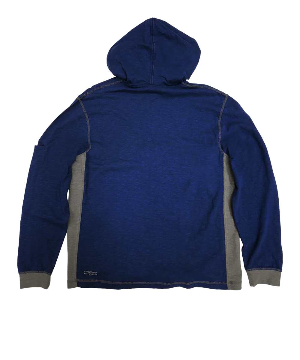 Hahalua Trio - Midnight/Gray Long Sleeve Longboard Hooded Tee - Image 4