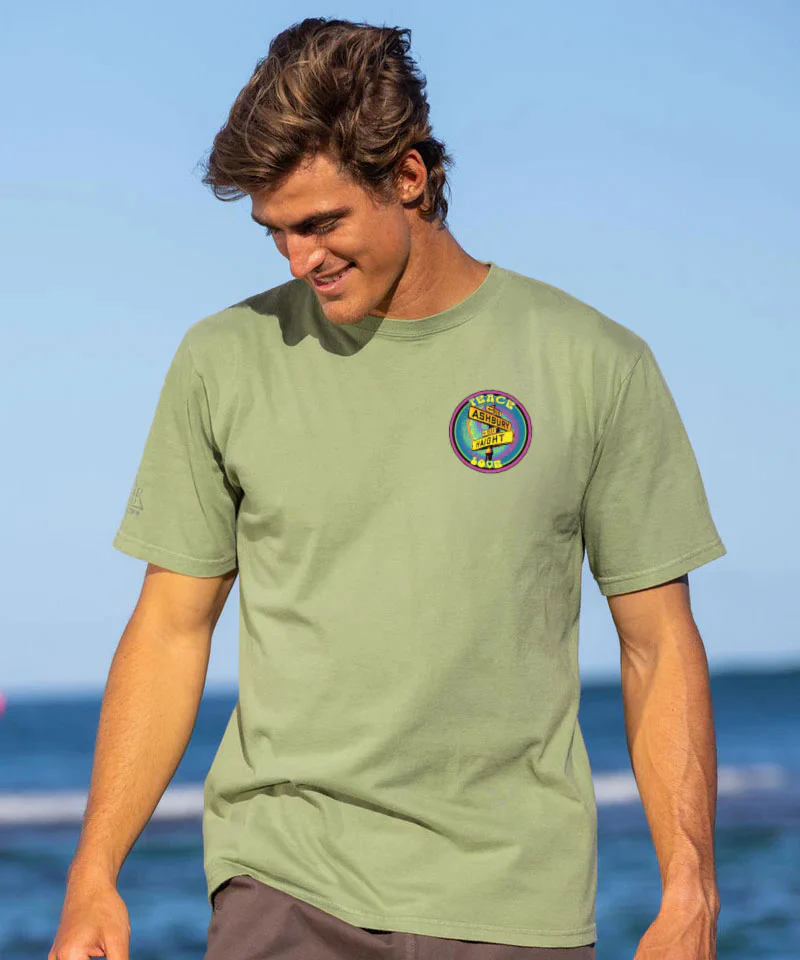 Haight Ashbury Summer - Hemp Dyed Short Sleeve Crewneck T-Shirt - Image 3