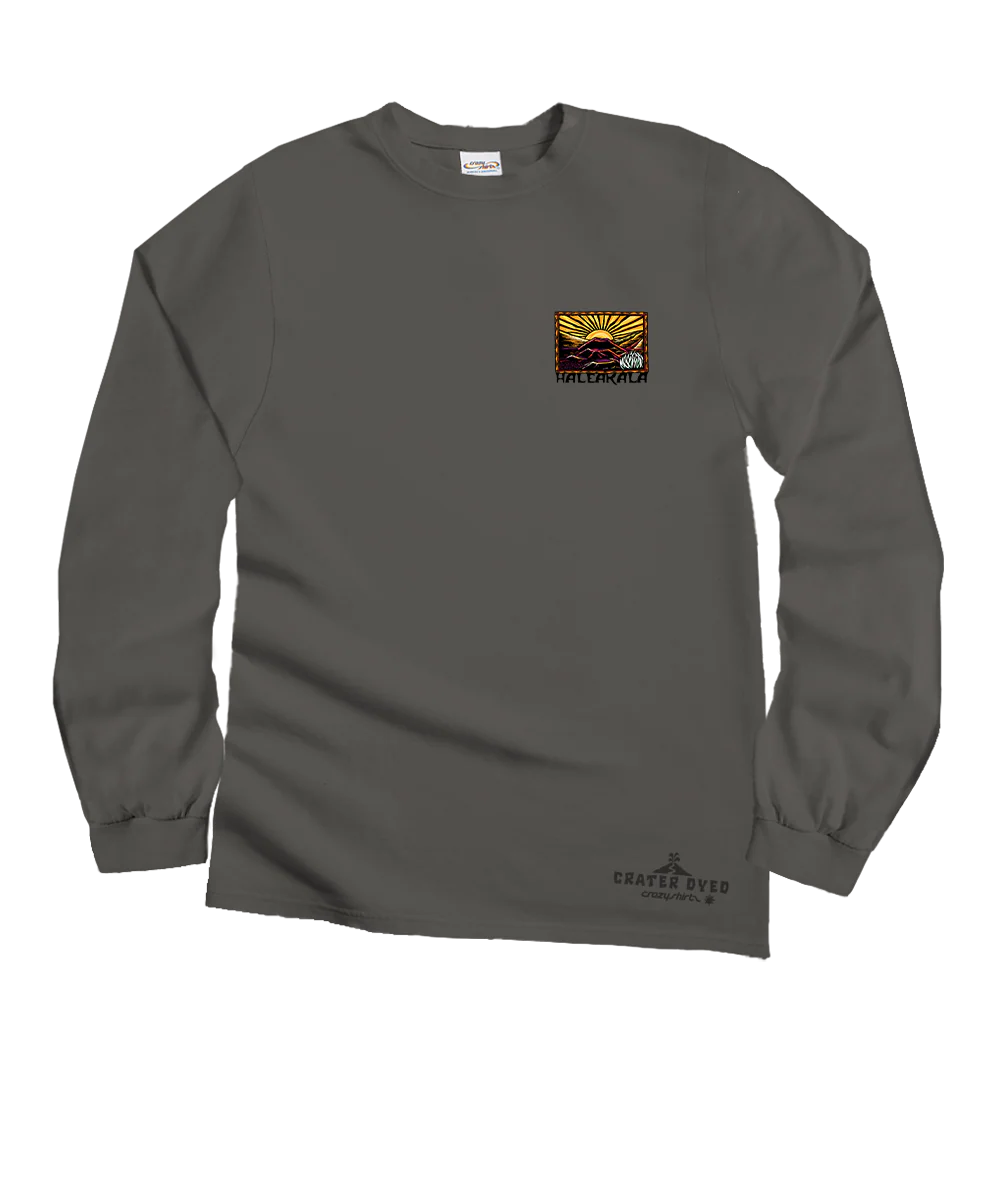 Haleakala Rising Sun - Crater Dyed® Long Sleeve Crewneck T-Shirt - Image 4