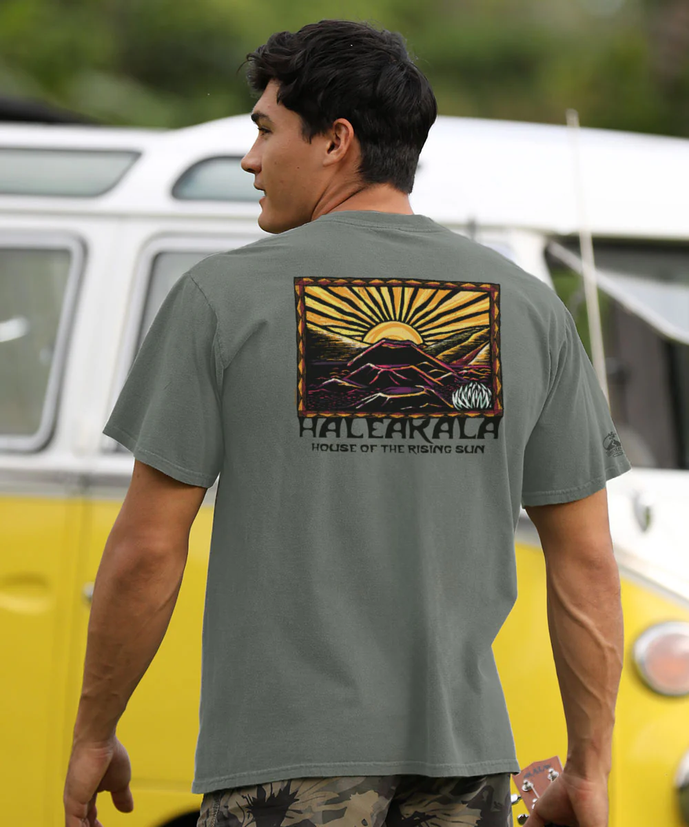 Haleakala Rising Sun - Crater Dyed® Short Sleeve Crewneck T-Shirt - Image 2