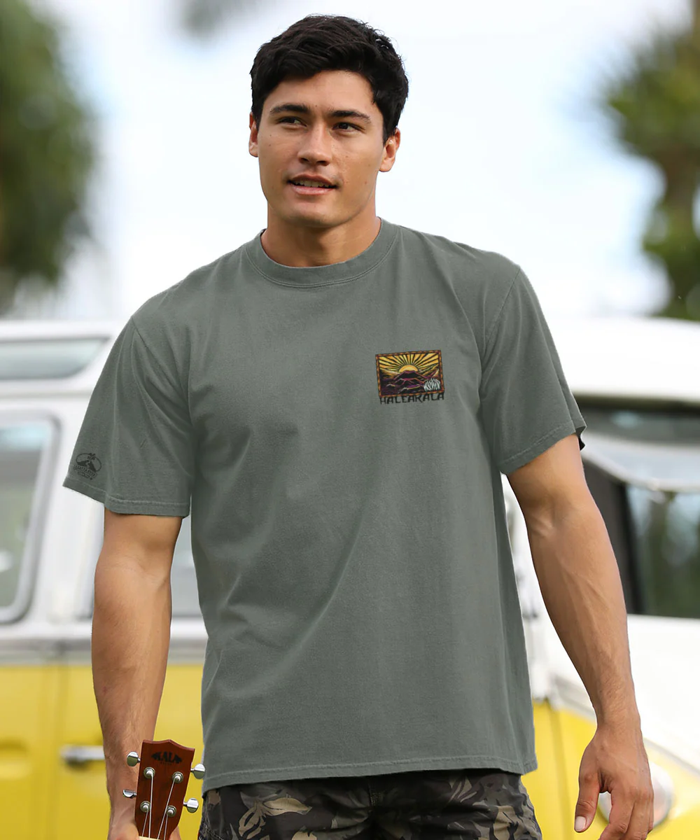 Haleakala Rising Sun - Crater Dyed® Short Sleeve Crewneck T-Shirt - Image 3