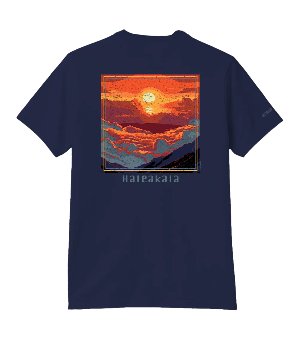 Haleakala Sunrising - Indigo Short Sleeve Pima T-Shirt