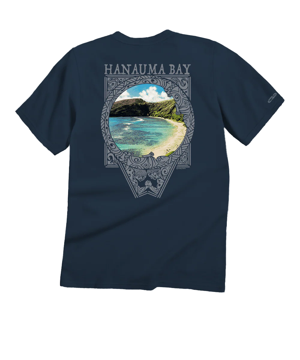 Hanauma Bay Legend - Navy Short Sleeve Crewneck T-Shirt