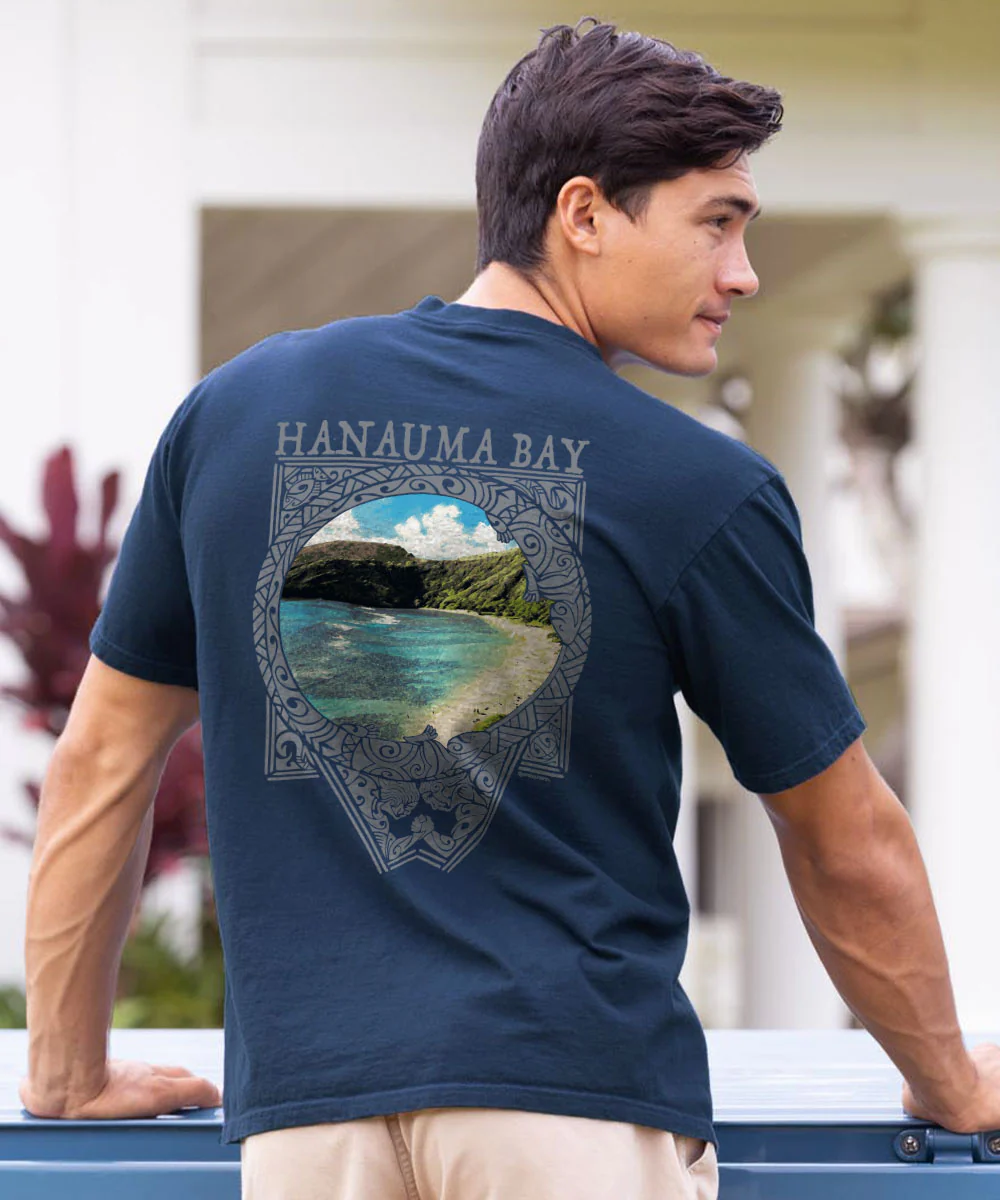 Hanauma Bay Legend - Navy Short Sleeve Crewneck T-Shirt - Image 2