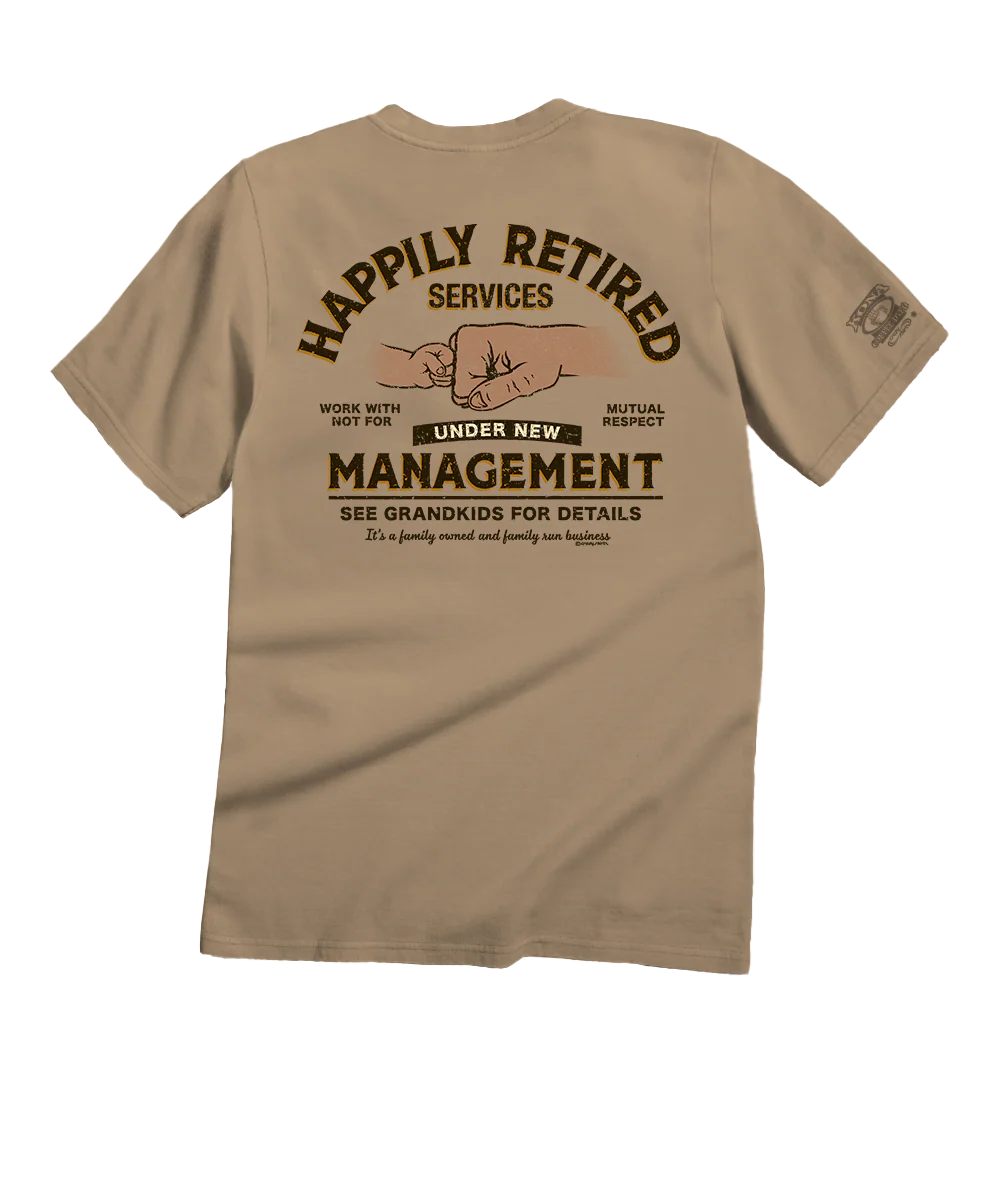 Happily Retired - Kona Coffee Dyed Short Sleeve Crewneck T-Shirt