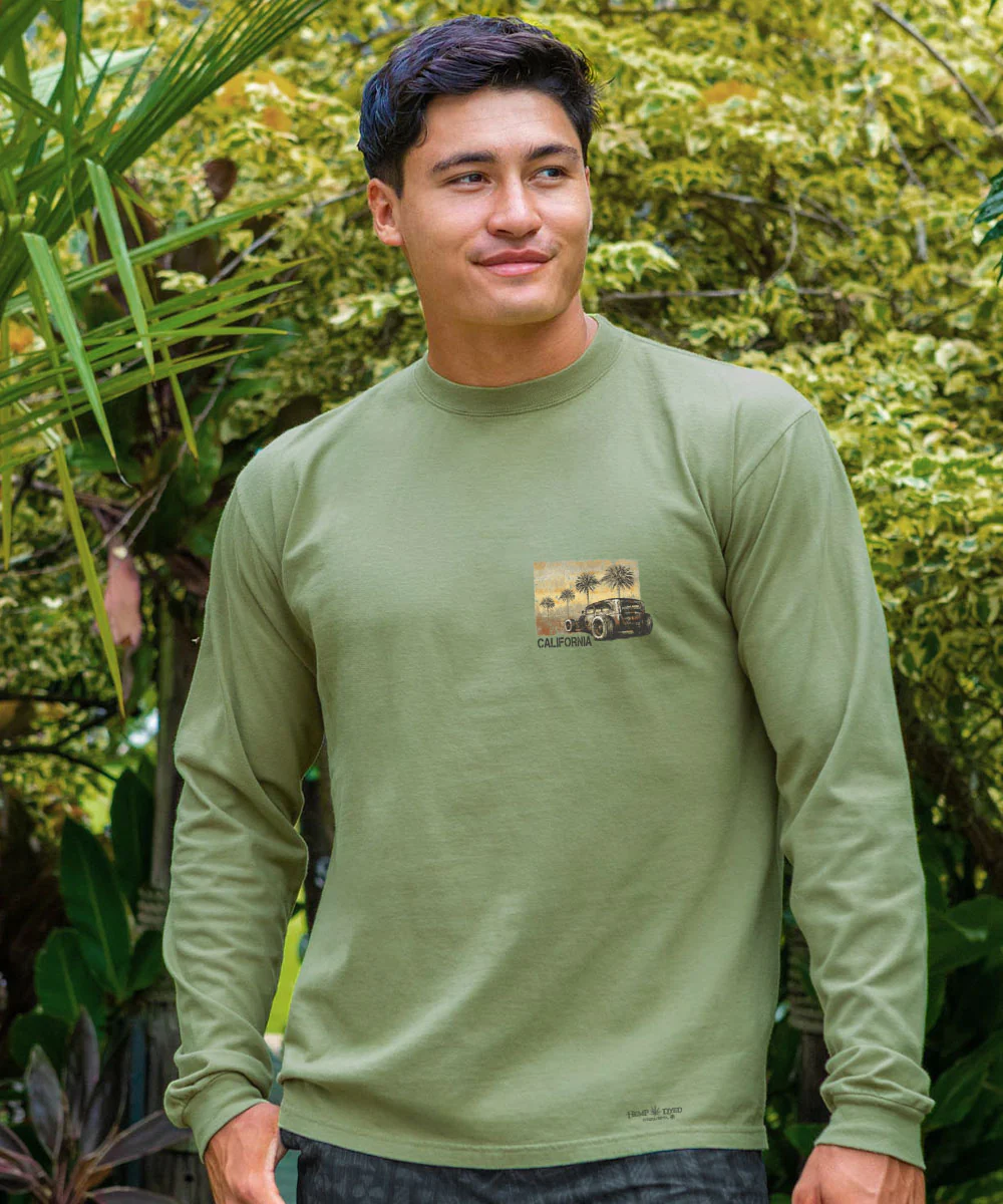 Highway - Hemp Dyed Long Sleeve Crewneck T-Shirt - Image 3