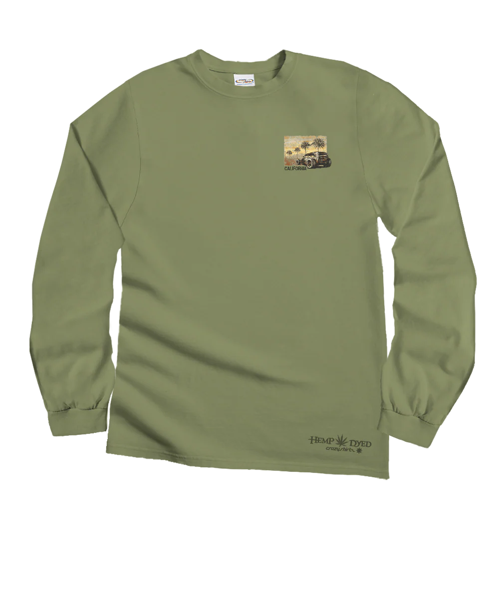 Highway - Hemp Dyed Long Sleeve Crewneck T-Shirt - Image 4