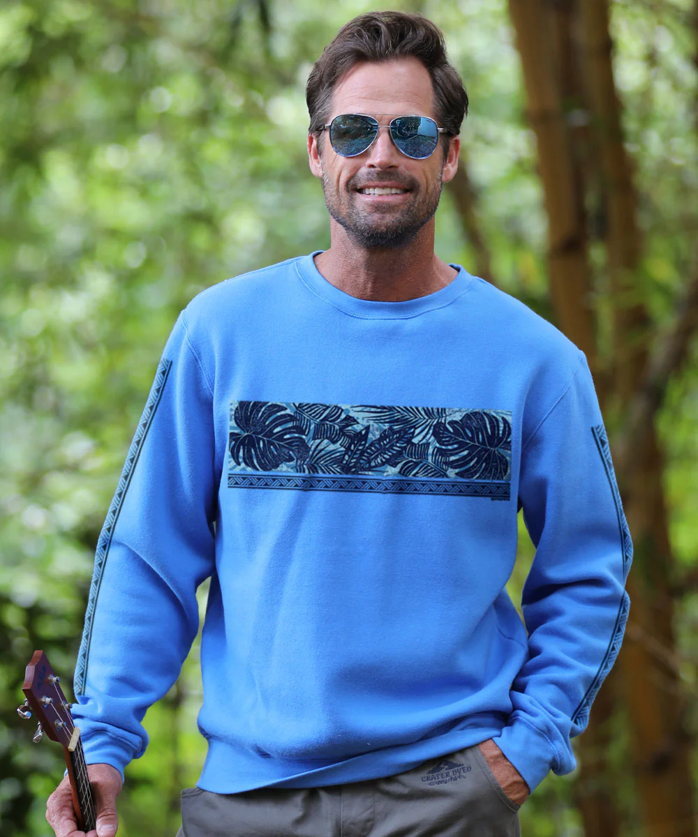 Holo Holo Band - Blue Hawaii Dyed Long Sleeve Sweatshirt - Image 2