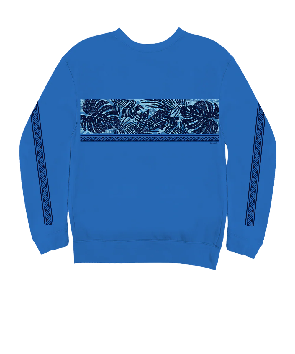 Holo Holo Band - Blue Hawaii Dyed Long Sleeve Sweatshirt - Image 4