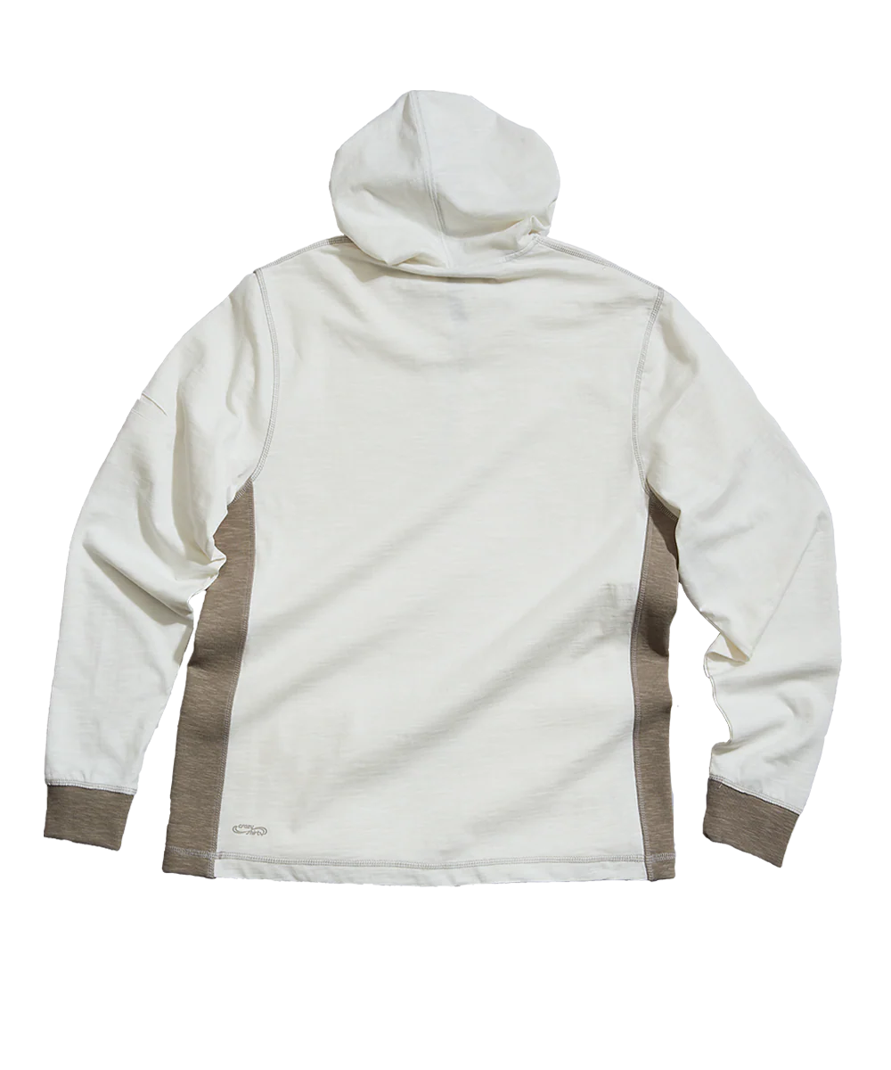 Honu Mana - Natural/Gray Long Sleeve Longboard Hooded Tee - Image 4