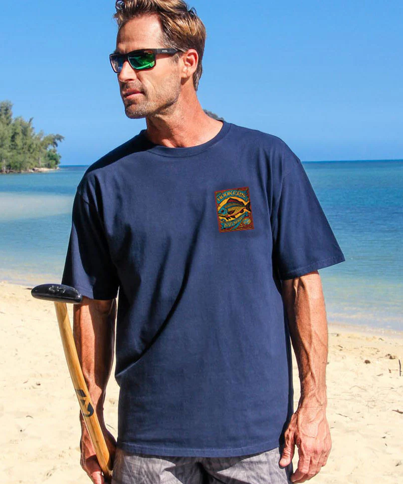 Hookers Bait Shop - Navy Short Sleeve Crewneck T-Shirt - Image 3
