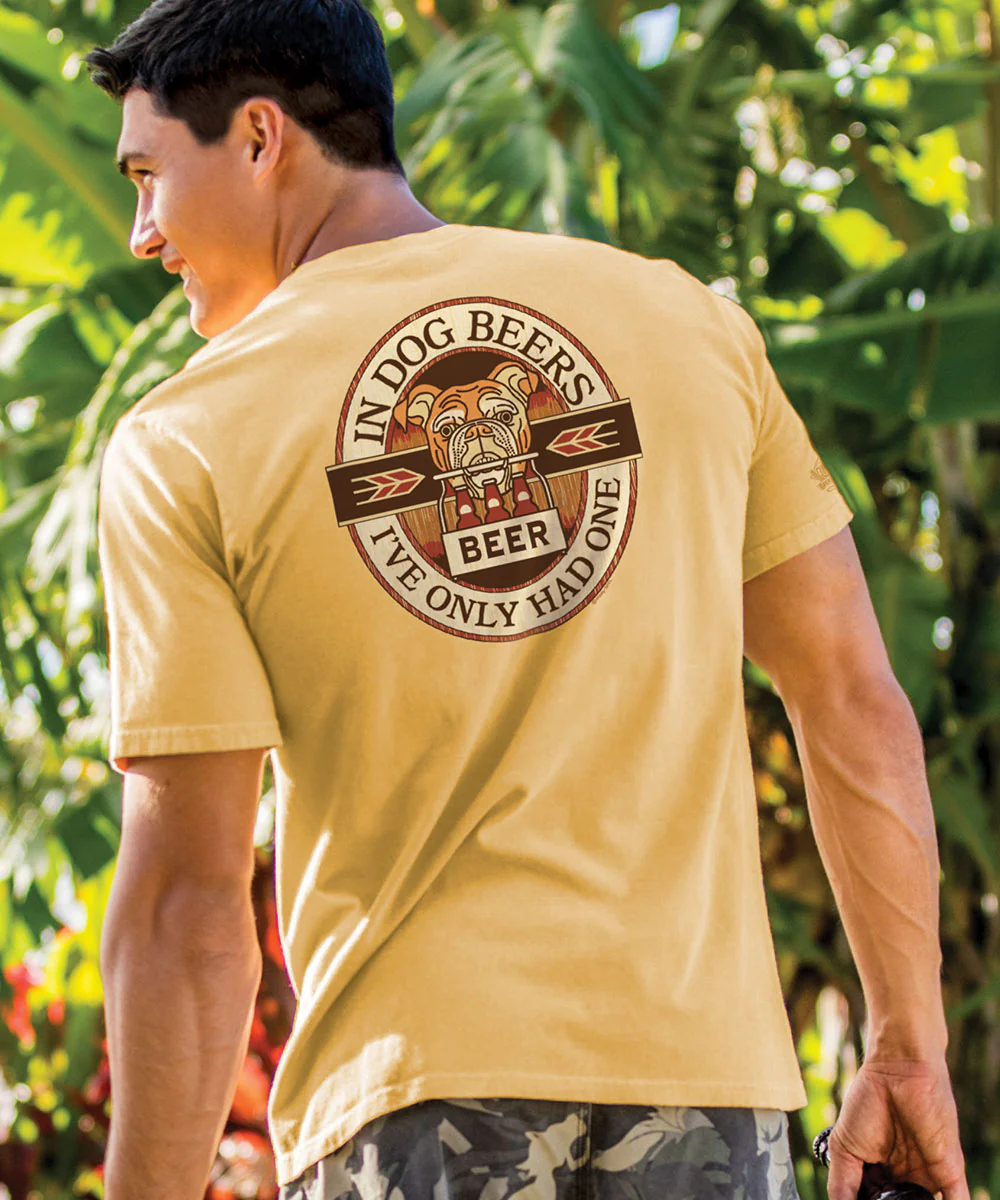 In Dog Beers - Beer Dyed Short Sleeve Crewneck T-Shirt - Image 2