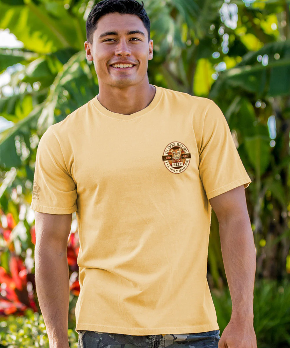 In Dog Beers - Beer Dyed Short Sleeve Crewneck T-Shirt - Image 3
