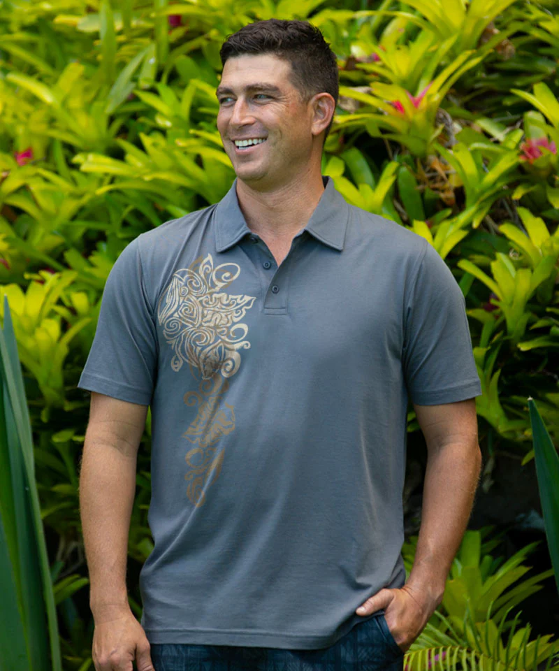 Jakarta Surf - Smoke Short Sleeve Pima Polo - Image 2