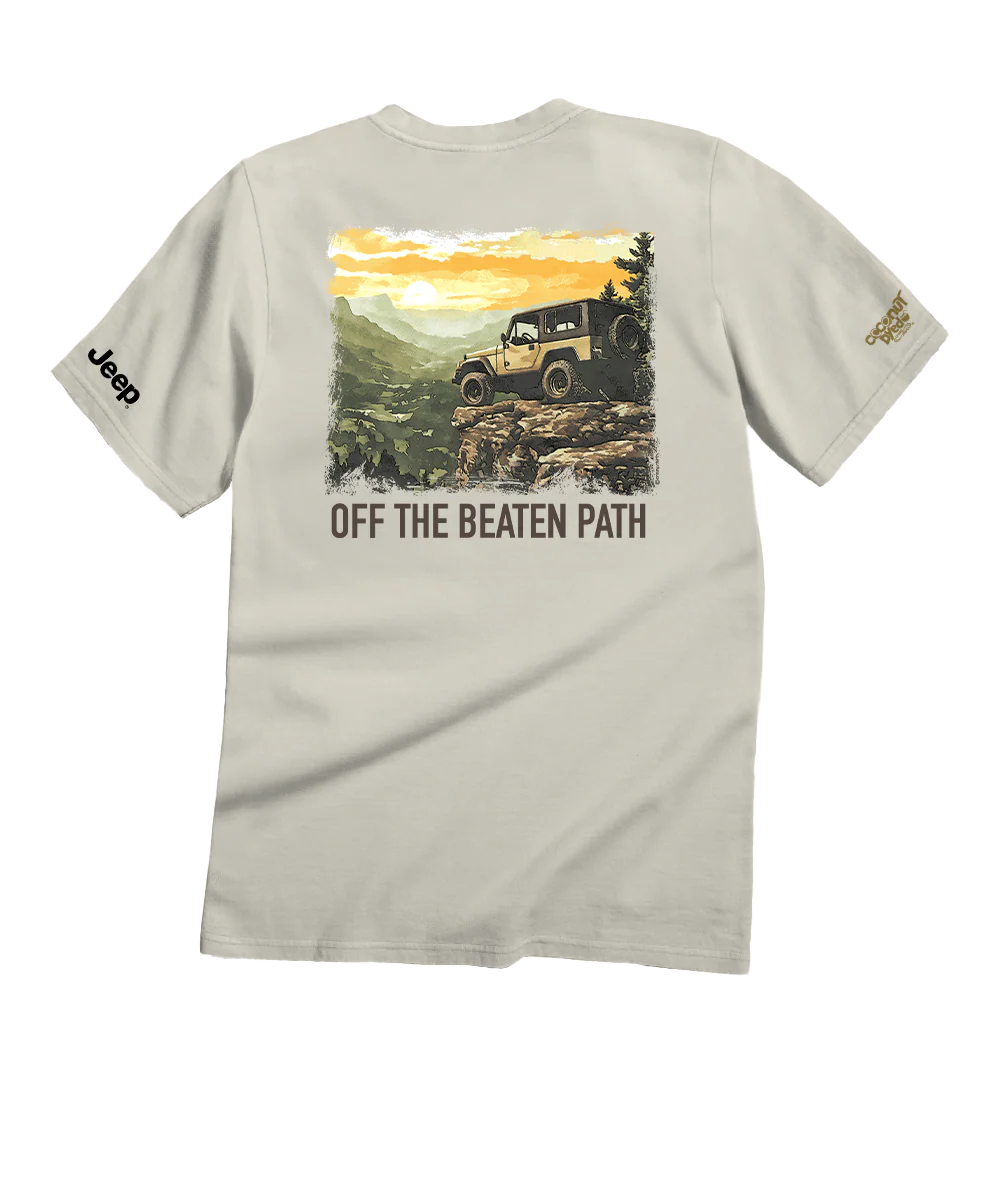 Jeep Beaten Path - Coconut Dyed Short Sleeve Crewneck T-Shirt