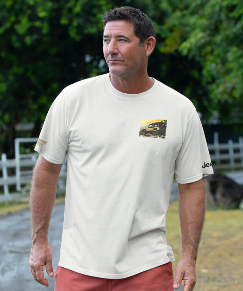 Jeep Beaten Path - Coconut Dyed Short Sleeve Crewneck T-Shirt - Image 3