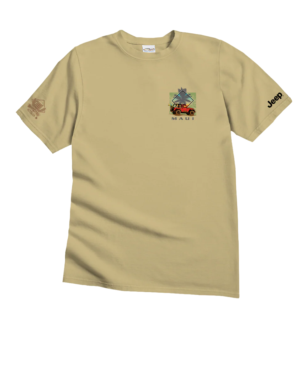 Jeep® Hana Jeep - Beer Dyed Short Sleeve Crewneck T-Shirt - Image 4