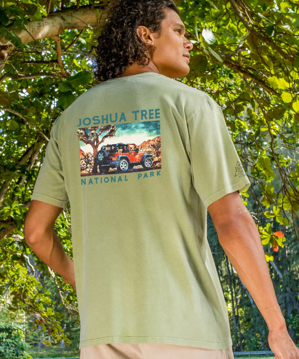 Jeep® Joshua Tree Scenic - Hemp Dyed Short Sleeve Crewneck T-Shirt - Image 2