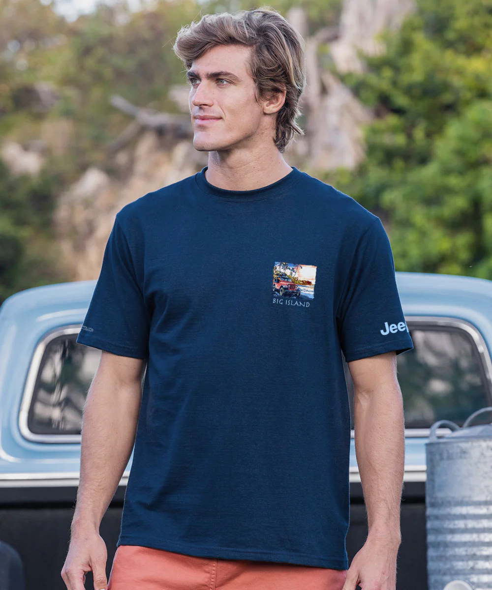 Jeep® Punaluu - Navy Short Sleeve Crewneck T-Shirt - Image 3
