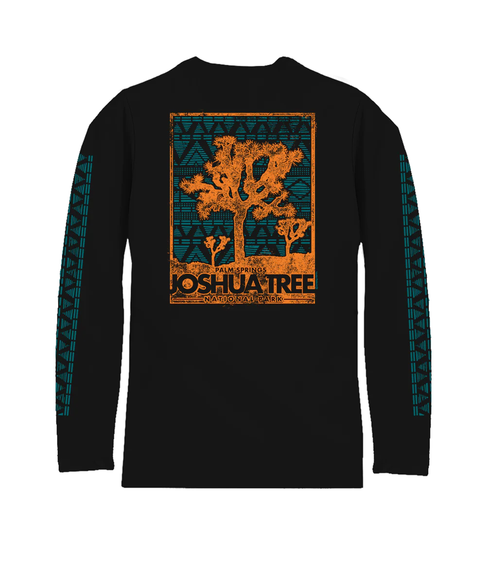 Joshua Tree - Jet Black Long Sleeve Pima T-Shirt