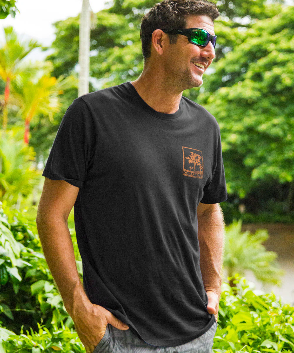 Joshua Tree - Jet Black Short Sleeve Pima T-Shirt - Image 3