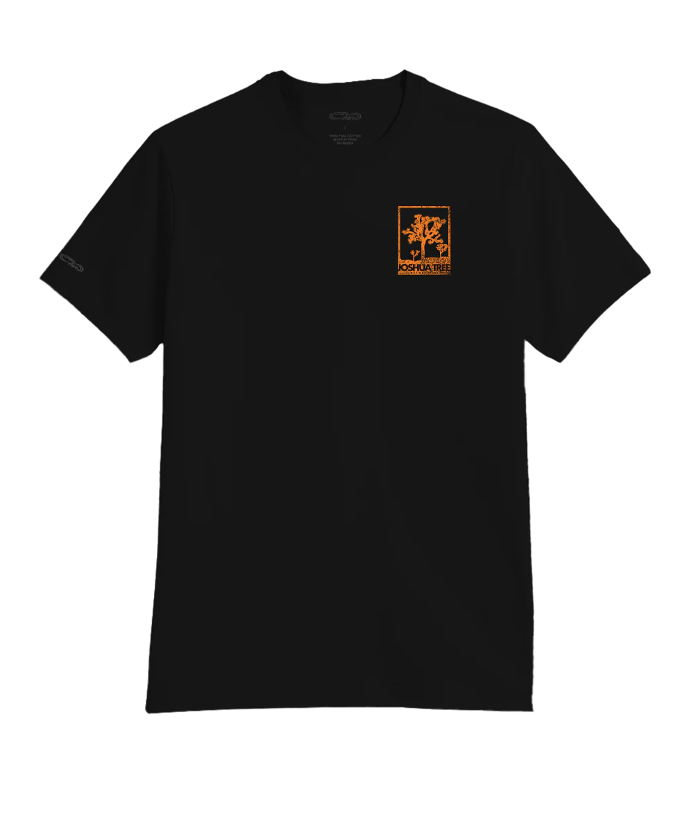 Joshua Tree - Jet Black Short Sleeve Pima T-Shirt - Image 4