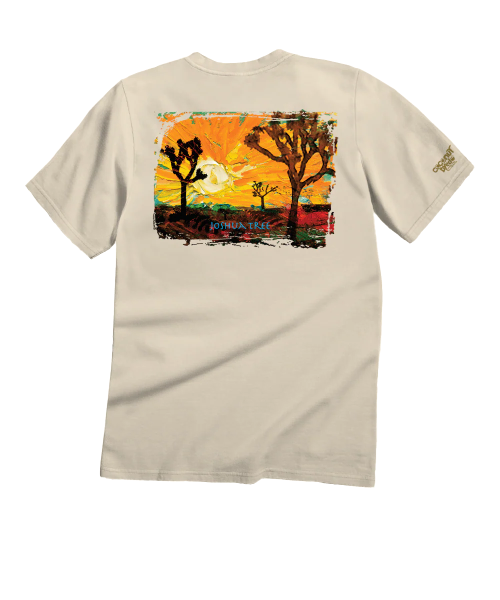 Joshua Tree Sun - Coconut Dyed Short Sleeve Crewneck T-Shirt