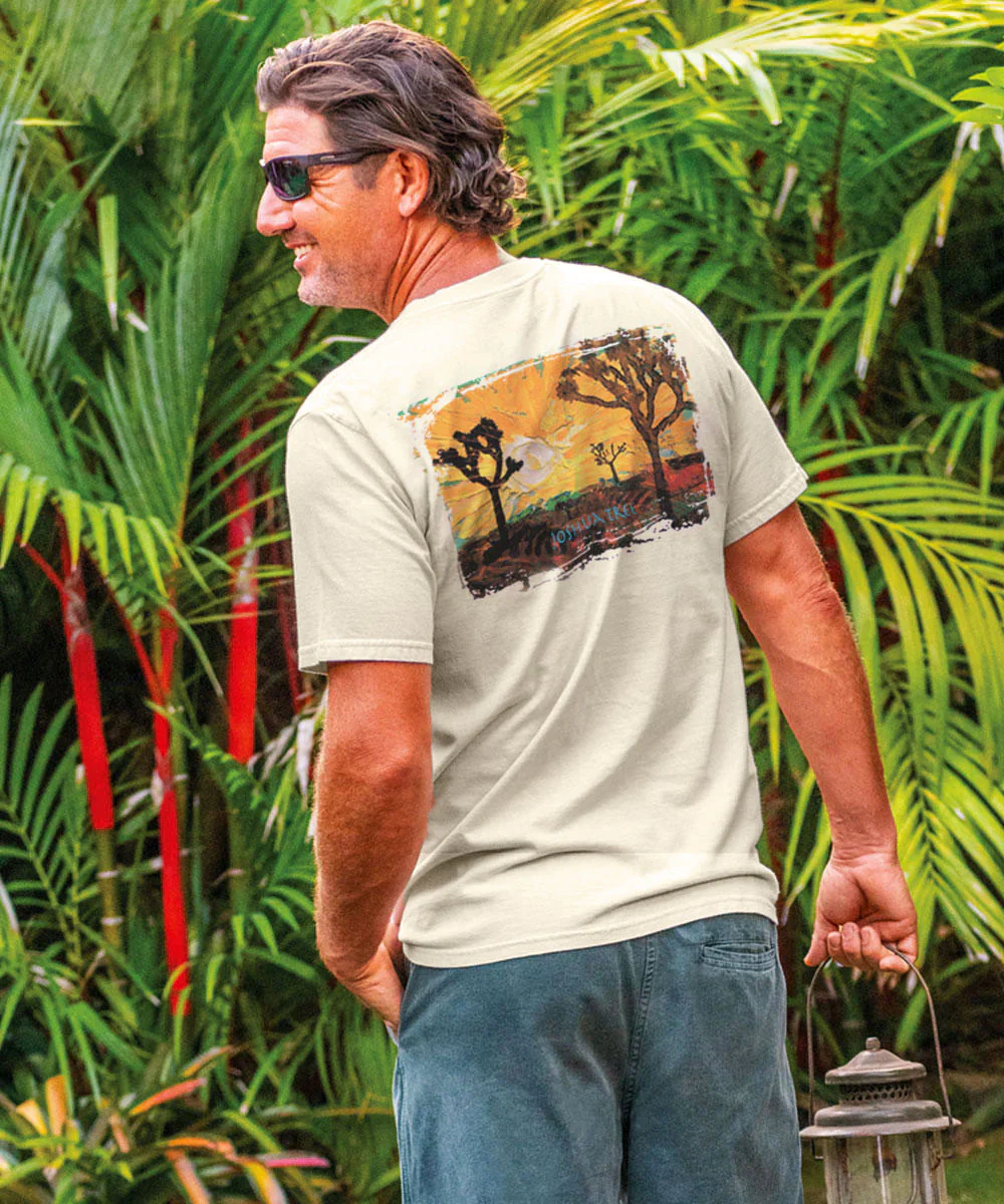 Joshua Tree Sun - Coconut Dyed Short Sleeve Crewneck T-Shirt - Image 2