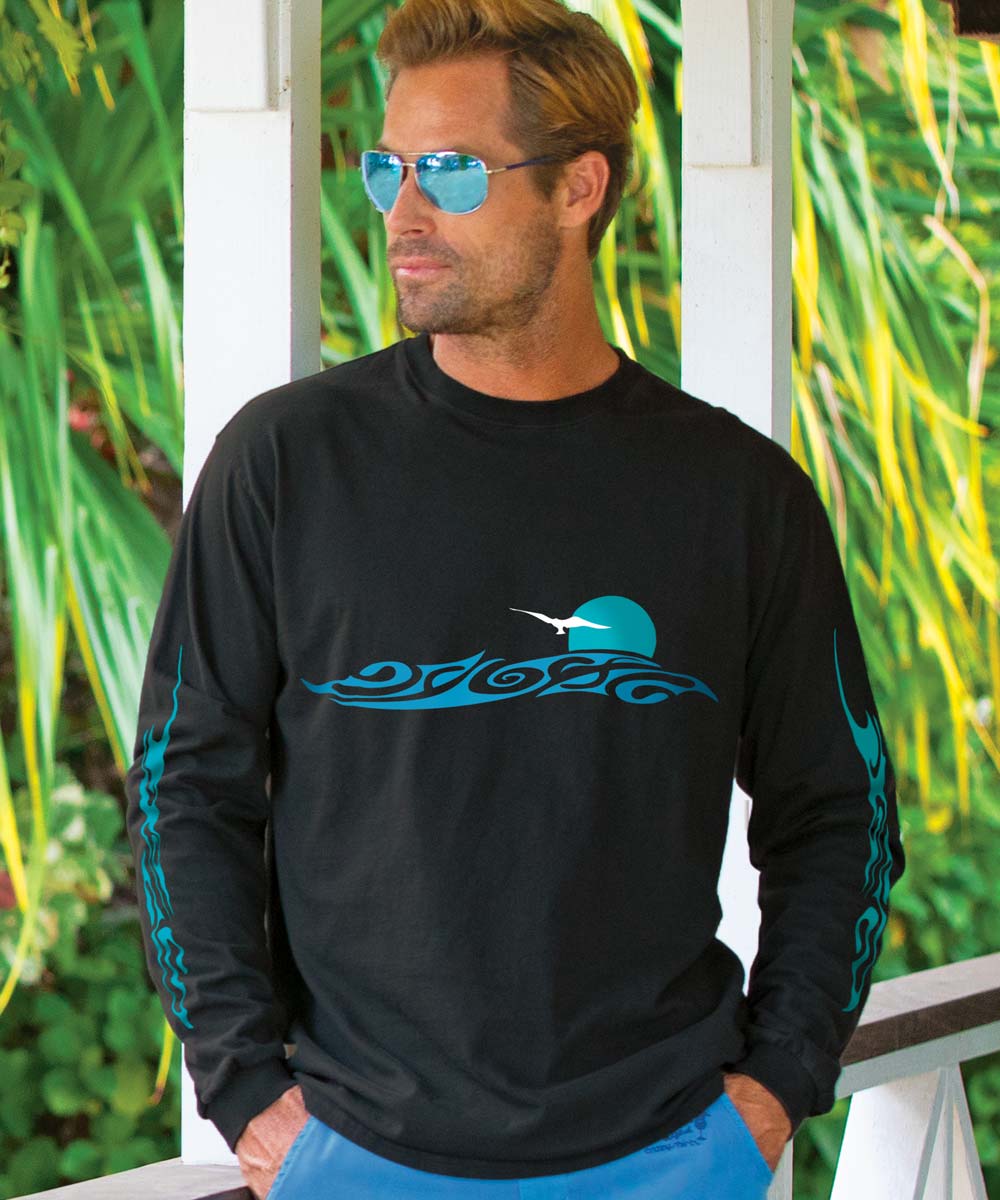 Kai Nui Offshore - Black Long Sleeve Crewneck T-Shirt - Image 2