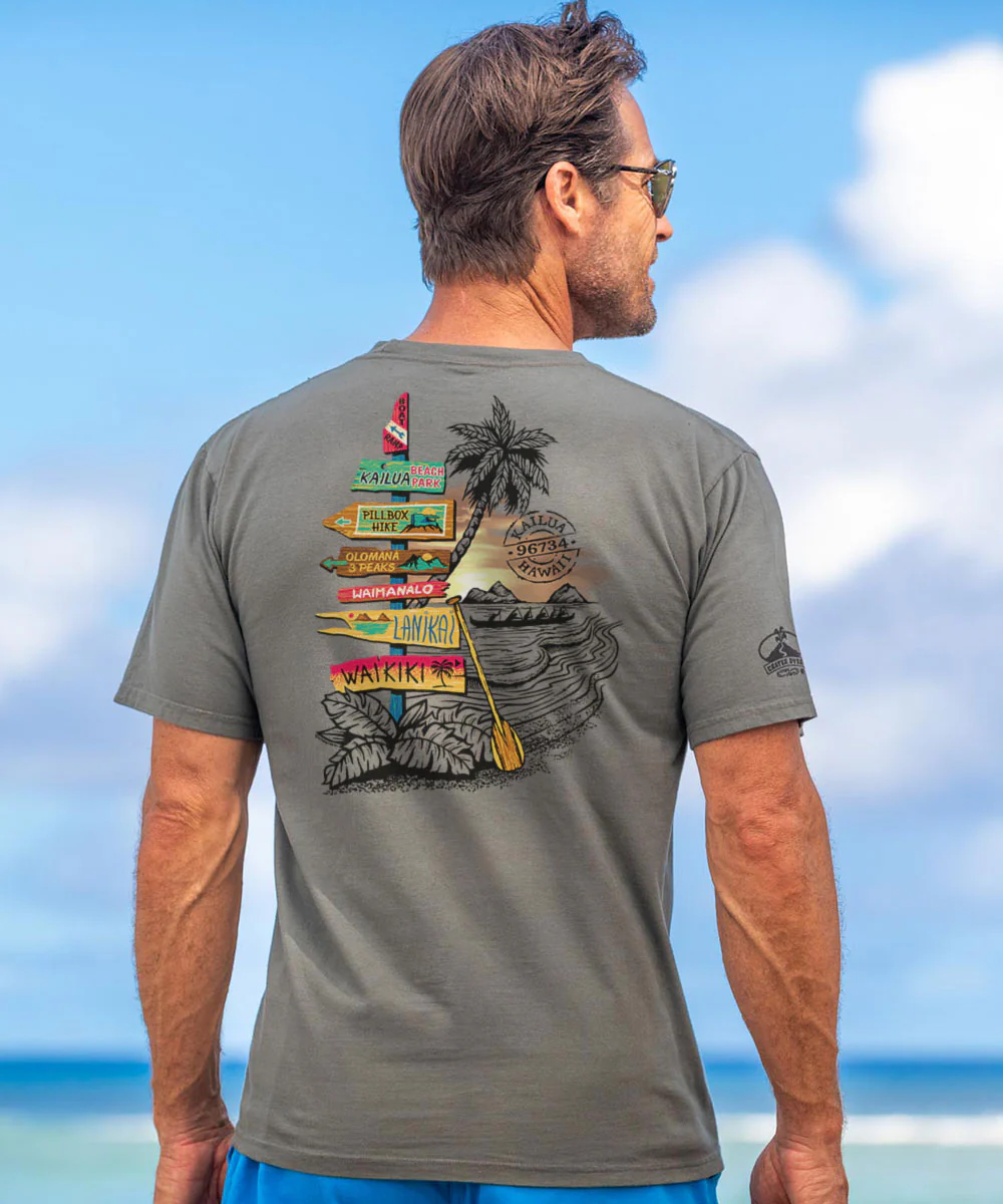 Kailua Signs - Crater Dyed® Short Sleeve Crewneck T-Shirt - Image 2