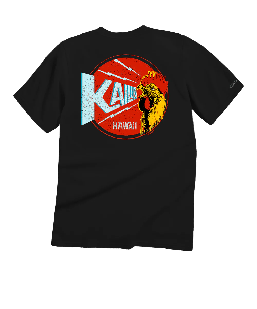 Kailua Thunder Chicken - Black Short Sleeve Crewneck T-Shirt