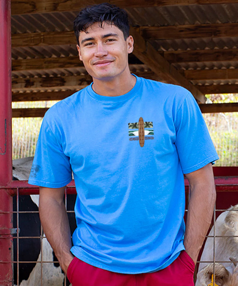 Kako Surf - Blue Hawaii Dyed Short Sleeve Crewneck T-Shirt - Image 3
