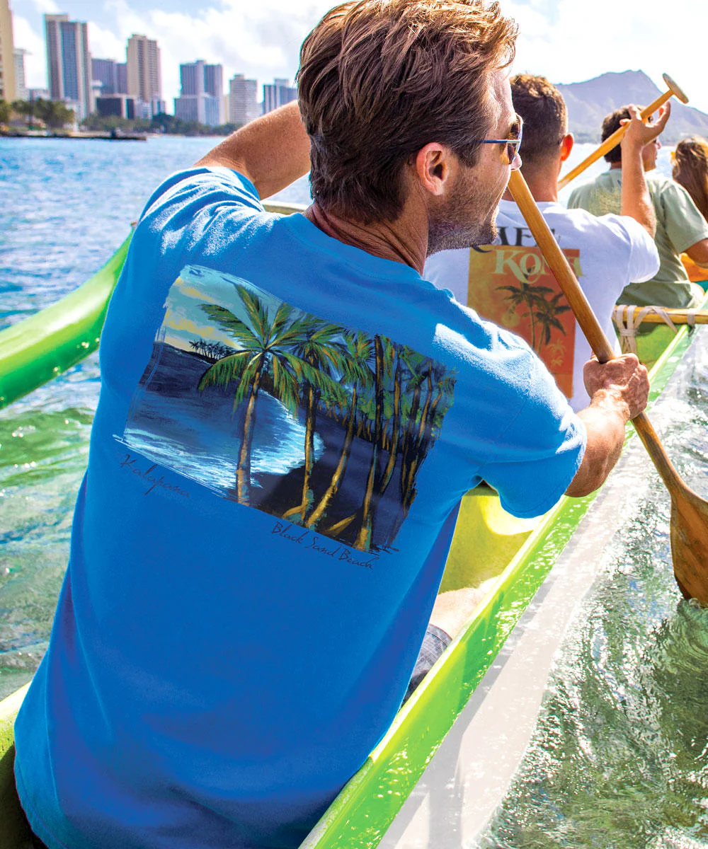 Kalapana - Blue Hawaii Dyed Short Sleeve Crewneck T-Shirt - Image 2