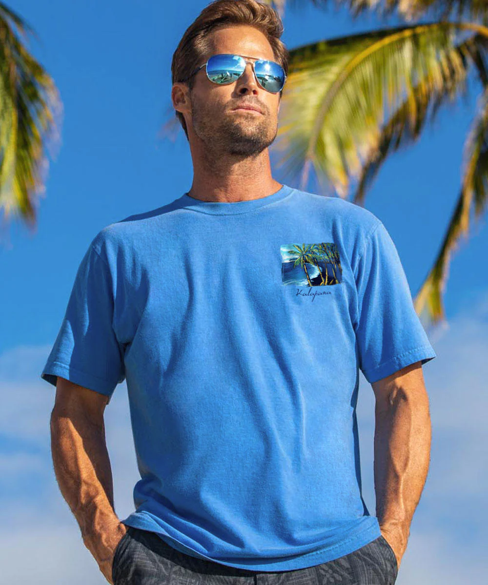 Kalapana - Blue Hawaii Dyed Short Sleeve Crewneck T-Shirt - Image 3