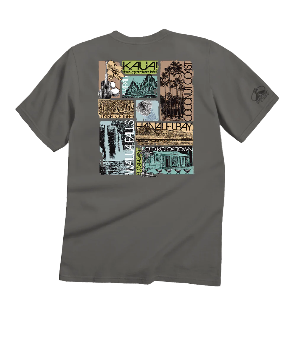 Kauai Collage - Crater Dyed® Short Sleeve Crewneck T-Shirt