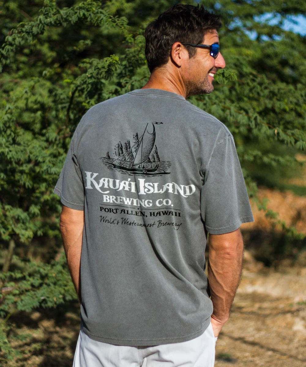 Kauai Island Brewing Co Logo - Crater Dyed® Short Sleeve Crewneck T-Shirt - Image 2
