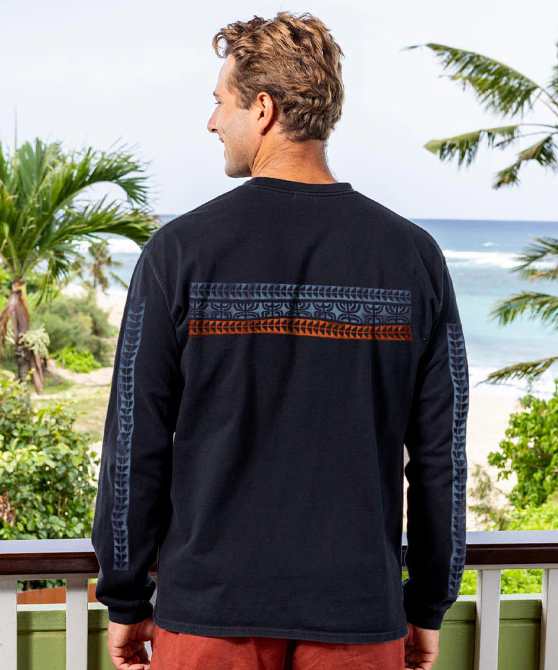 Kawa Kawa Band - Black Long Sleeve Crewneck T-Shirt - Image 3