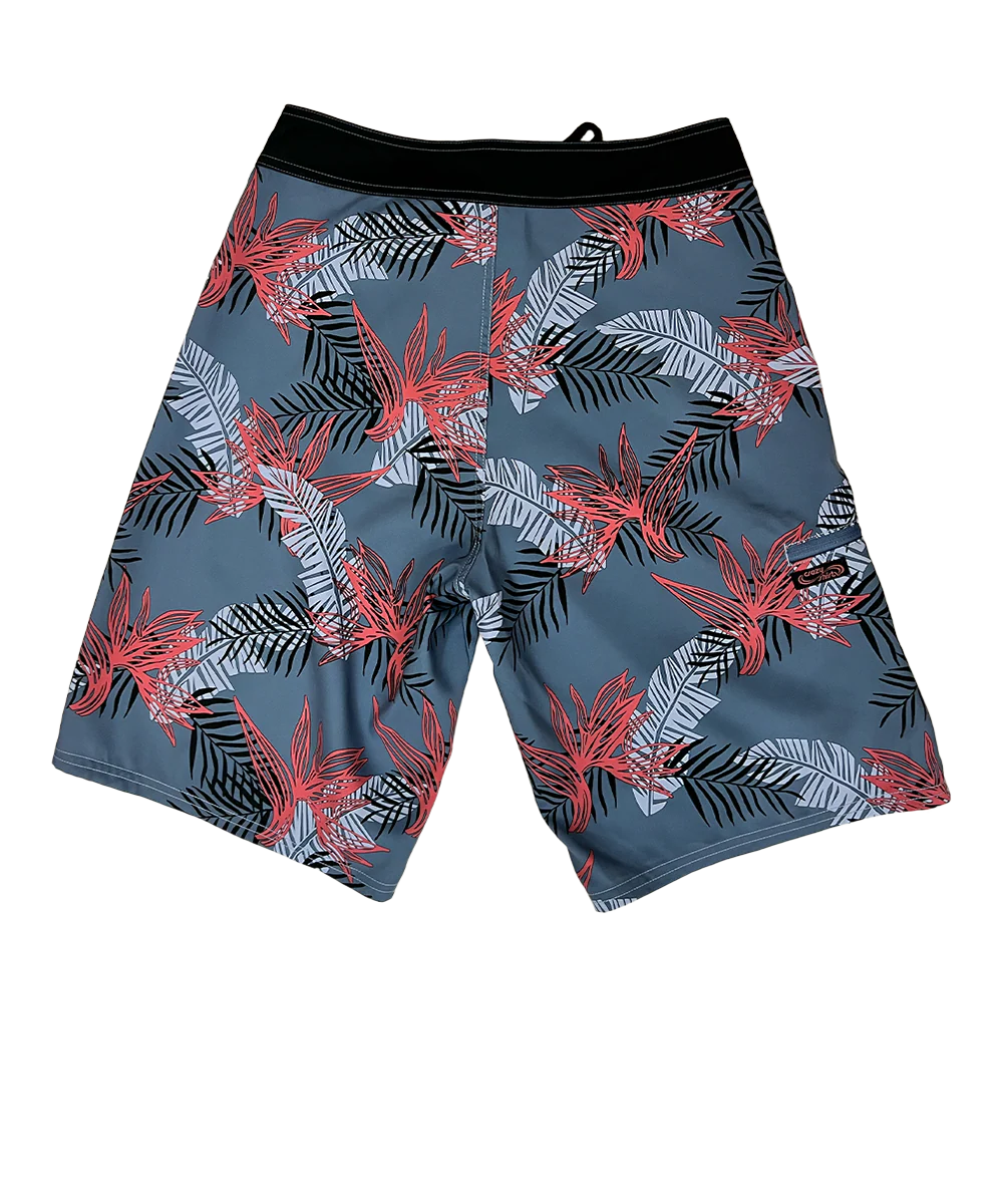 Keanu Tribal Slate Blue Eco HydroPrint Board Shorts - Image 4