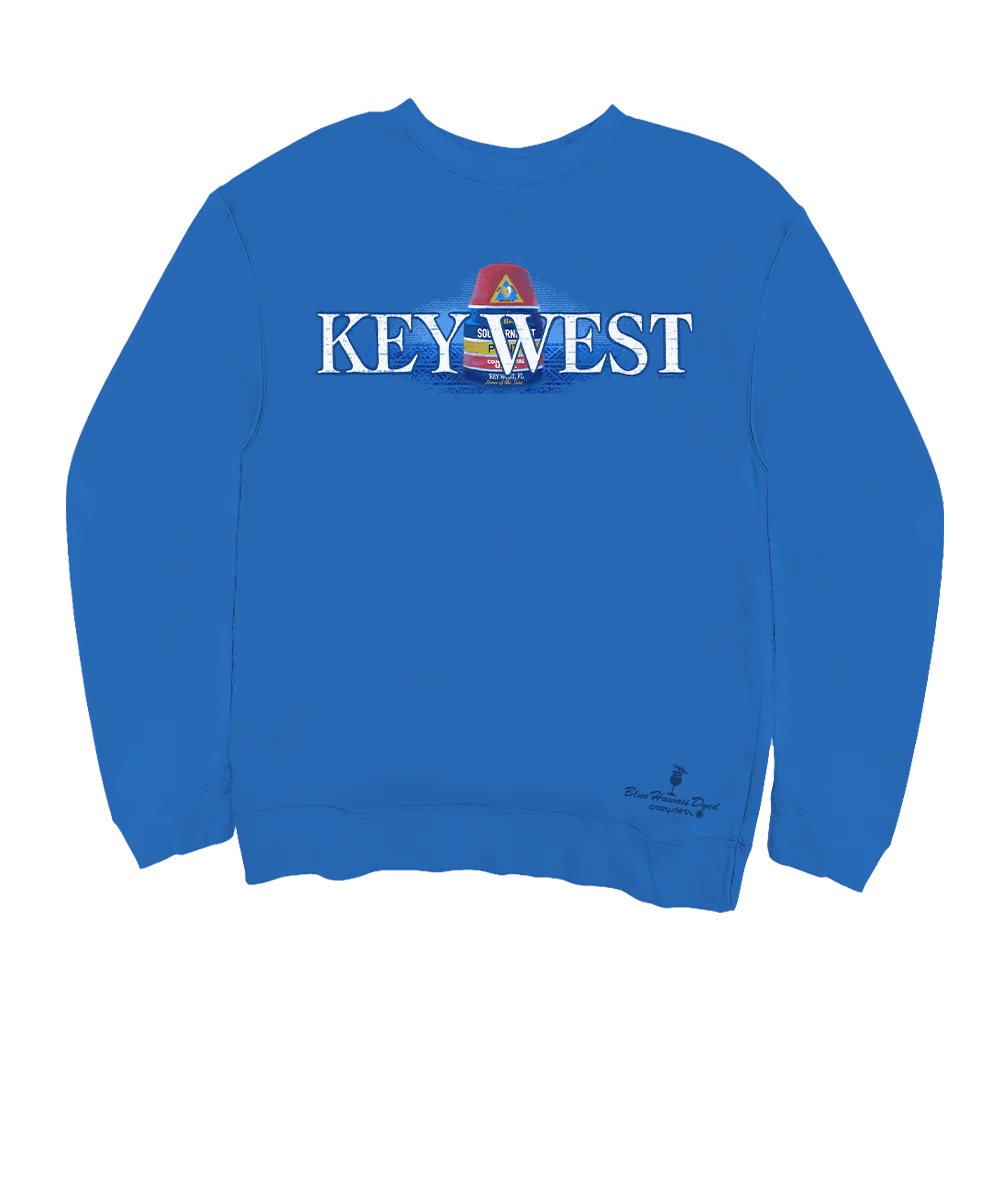 Key West Bouy - Blue Hawaii Dyed Long Sleeve Sweatshirt