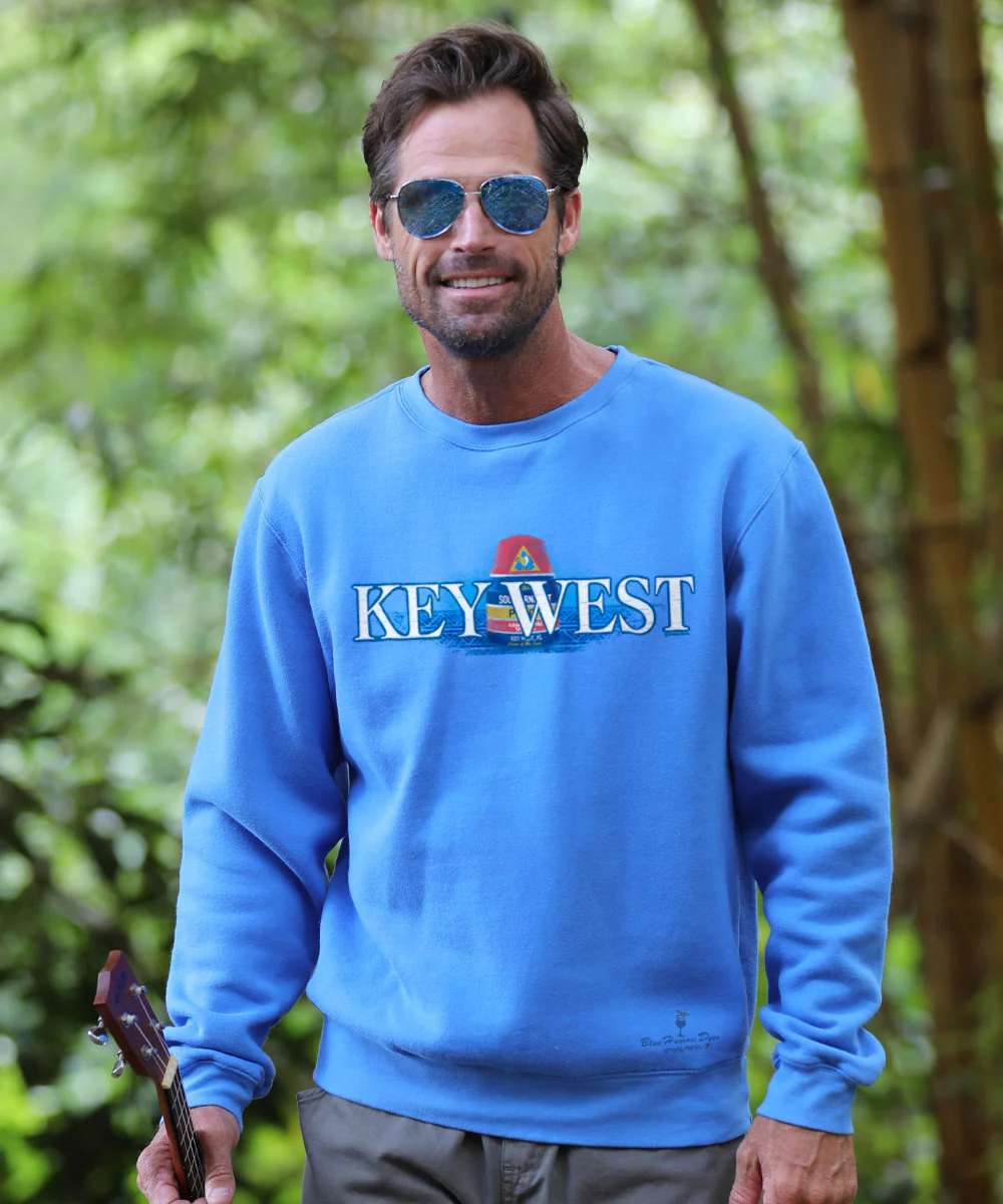 Key West Bouy - Blue Hawaii Dyed Long Sleeve Sweatshirt - Image 2