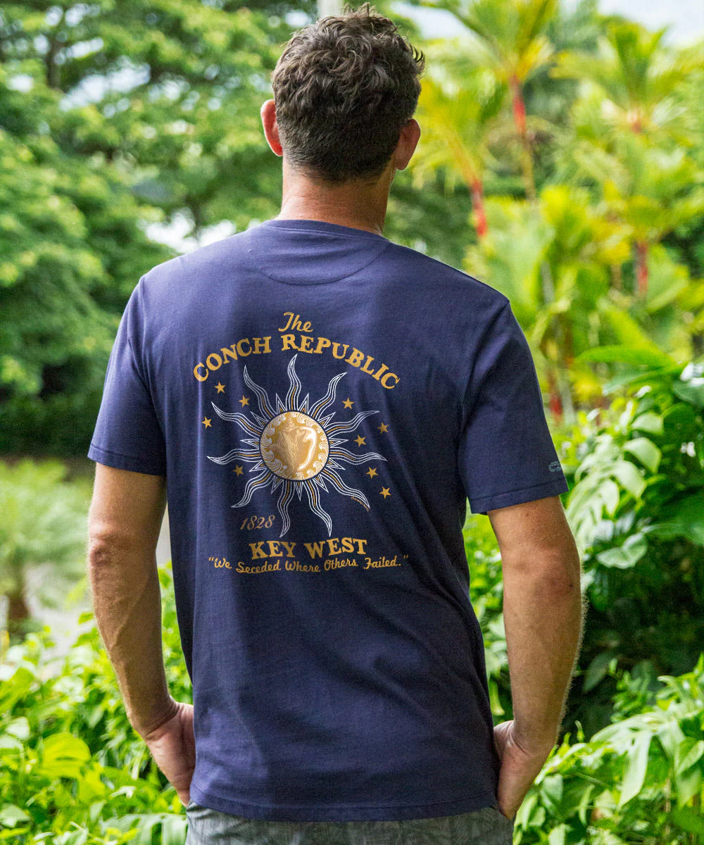 Key West Conch Republic - Indigo Short Sleeve Pima T-Shirt - Image 2