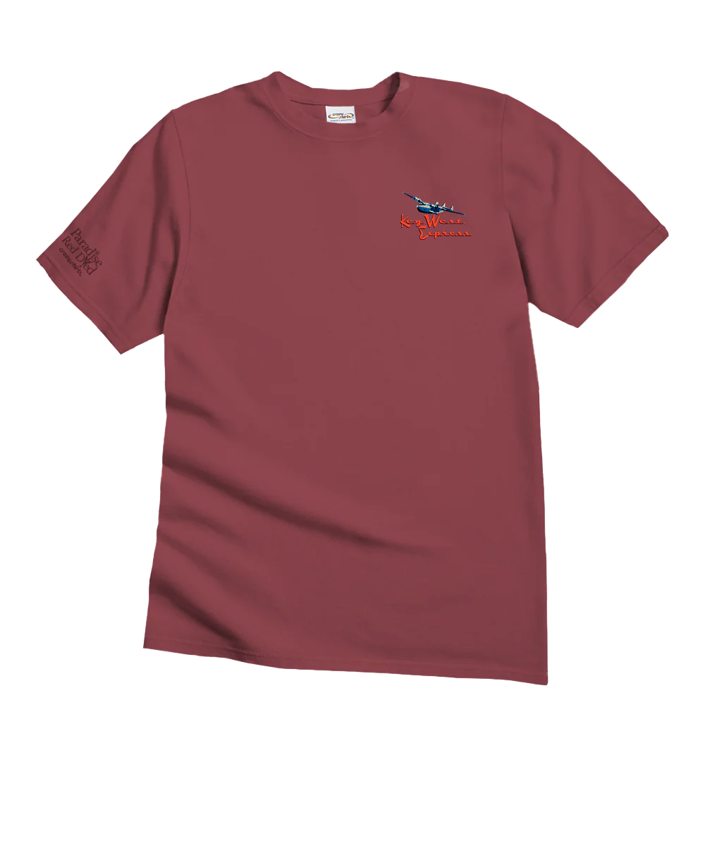 Key West Express - Paradise Red Dyed Short Sleeve Crewneck T-Shirt - Image 4